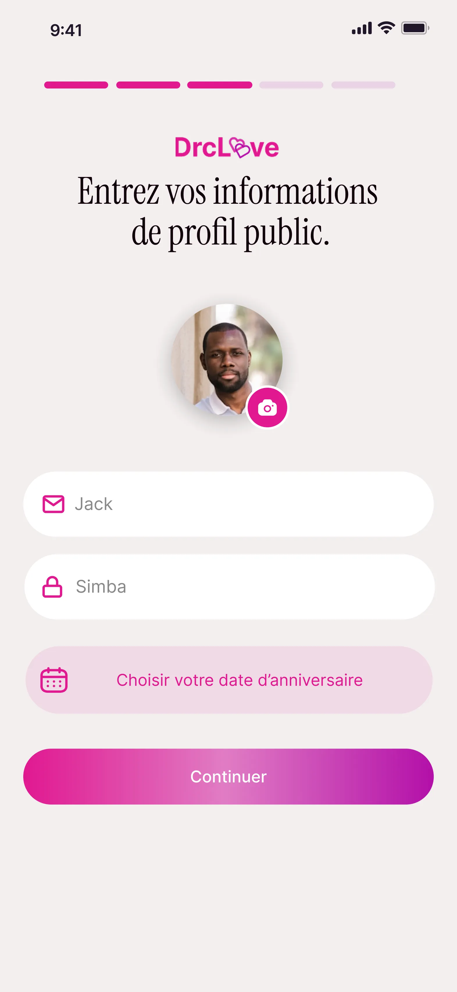 Screenshot of DRC Love