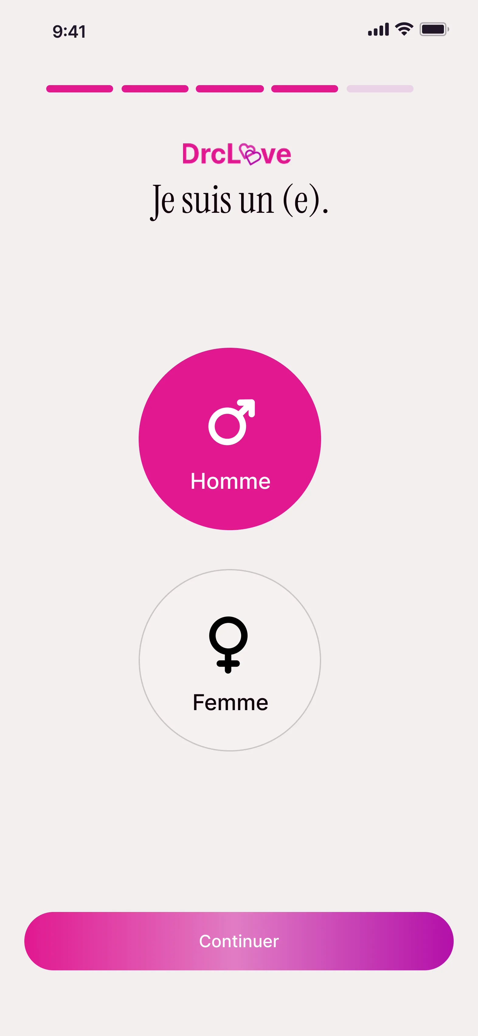 Screenshot of DRC Love