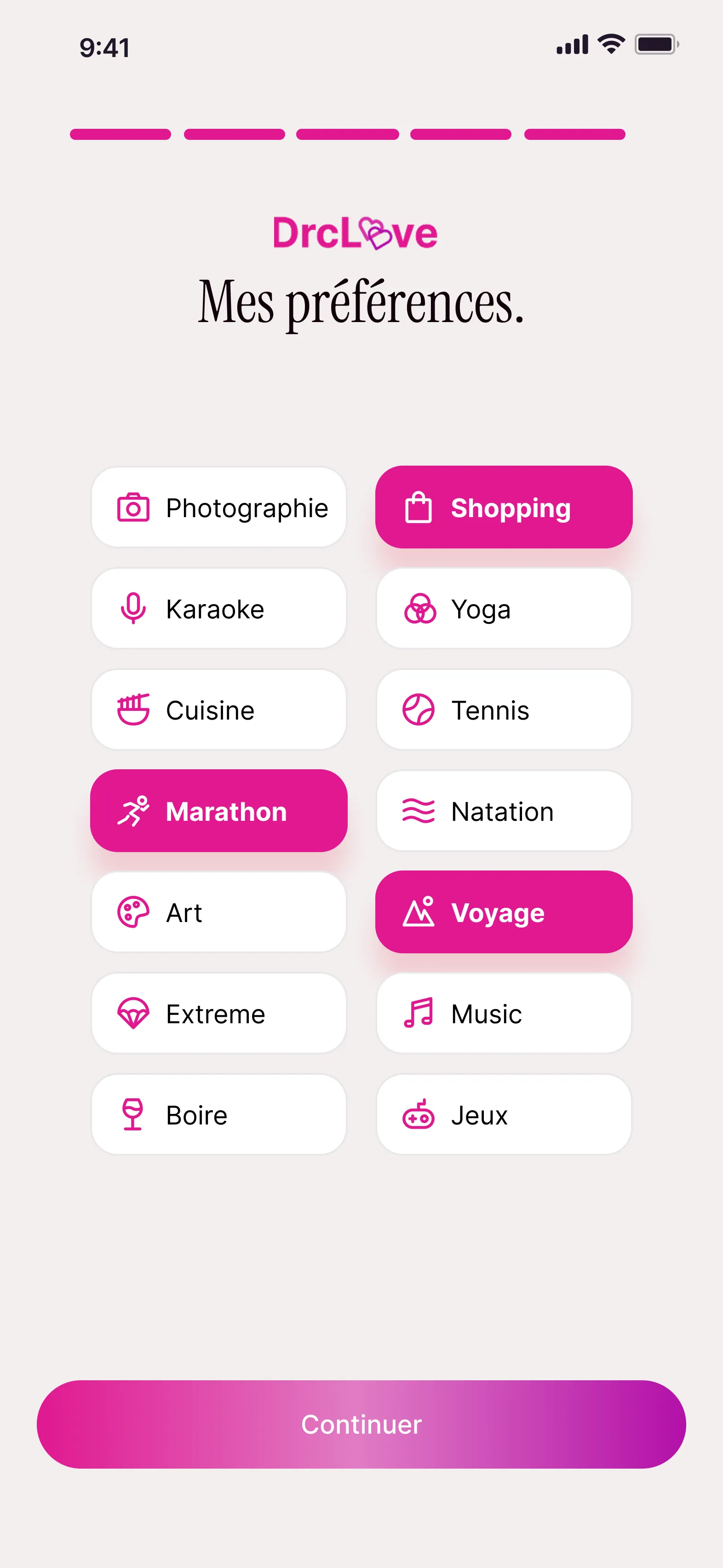 Screenshot of DRC Love