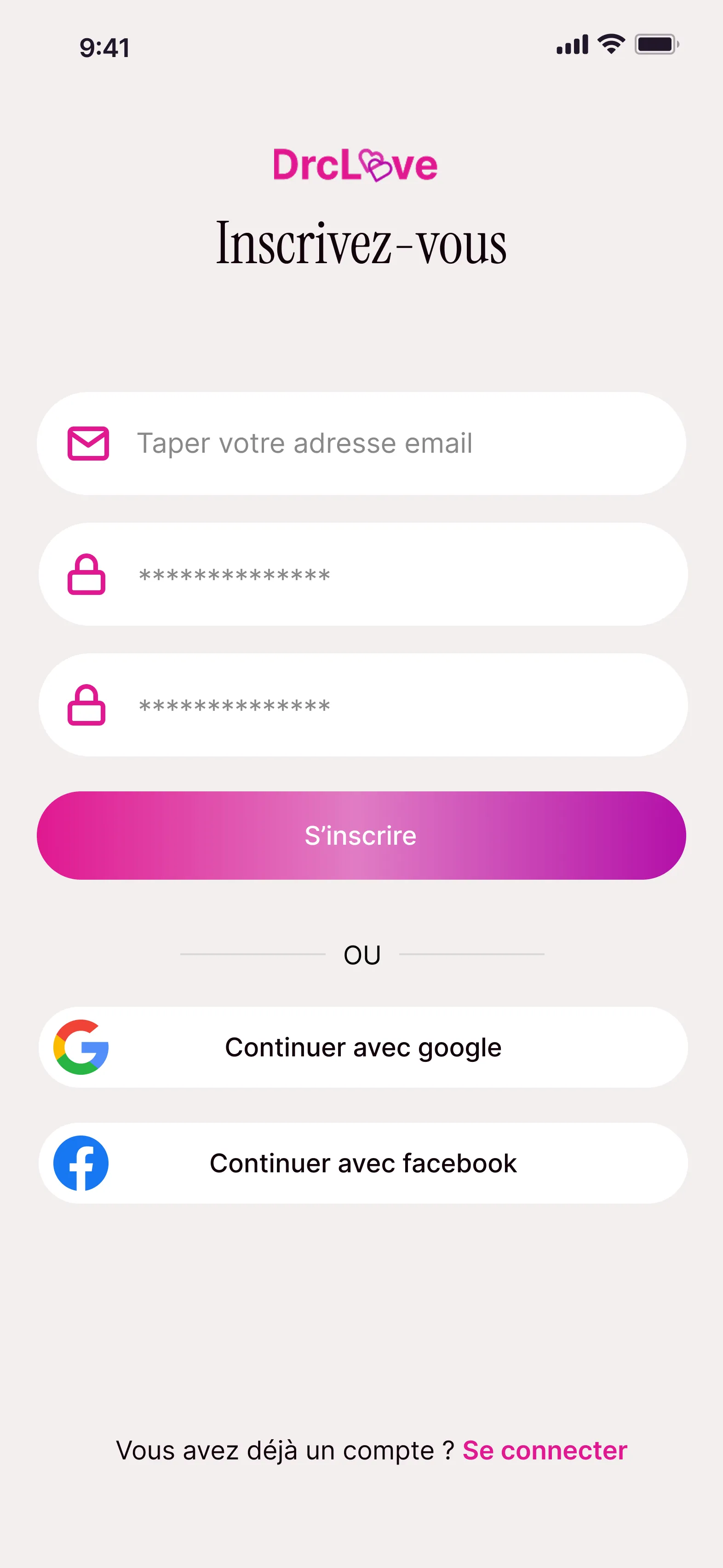 Screenshot of DRC Love