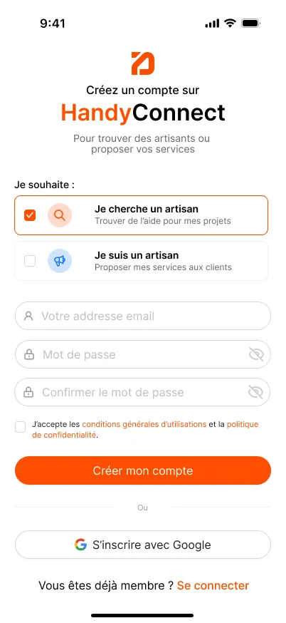 Screenshot of Handy Connect