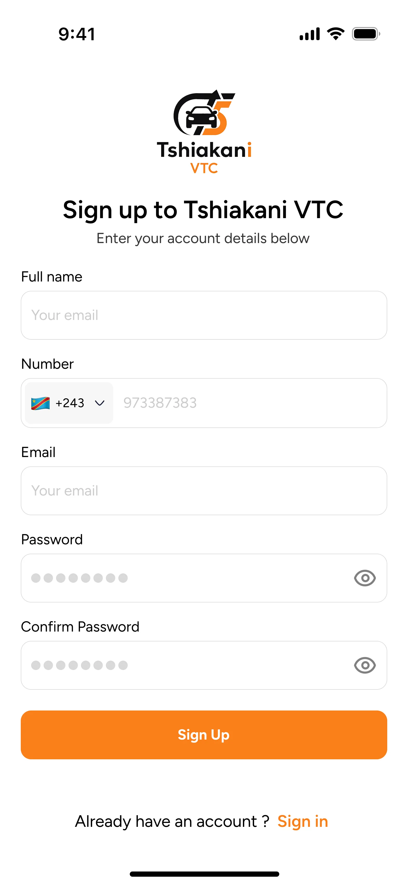 Screenshot of Tshiakani VTC